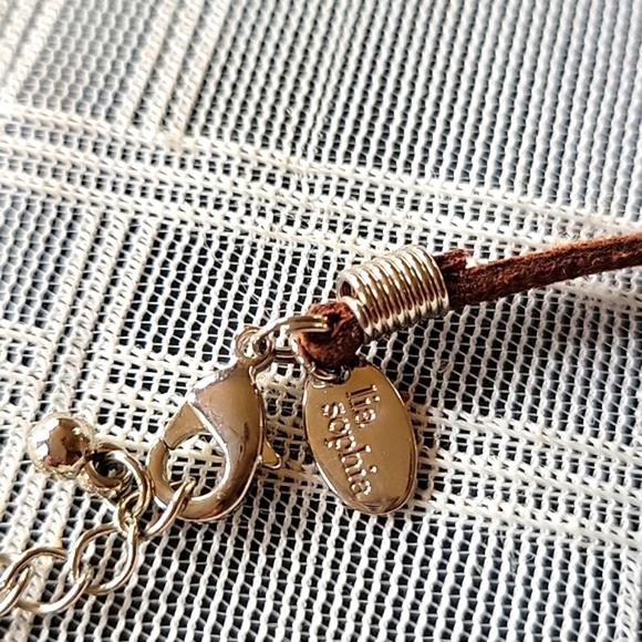 Lia Sophia Horse Necklace on Brown Cord - Picture 4 of 5